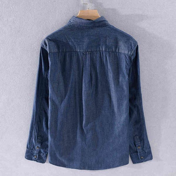 2021 spring autumn long-sleeved men's cotton fashion casual loose shirts for simple embriodery solid denim shirt men pbii, White
2021 spring autumn long-sleeved men's cotton fashion casual loose shirts for simple embriodery solid denim shirt men pbii, White