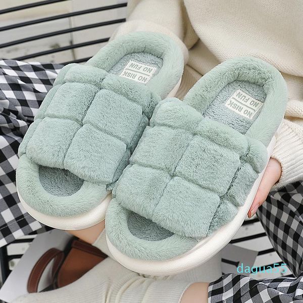 slippers cotton women's autumn and winter warm home non-slip soft thick-soled breathable men's fur shoes in, Black
slippers cotton women's autumn and winter warm home non-slip soft thick-soled breathable men's fur shoes in, Black