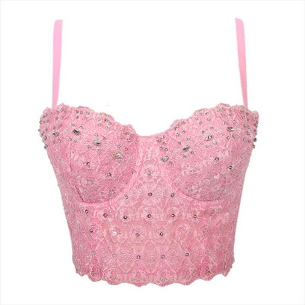 cropped built in bra womens cami pink lace bright glass beading crop with straps corset to out, White
cropped built in bra womens cami pink lace bright glass beading crop with straps corset to out, White