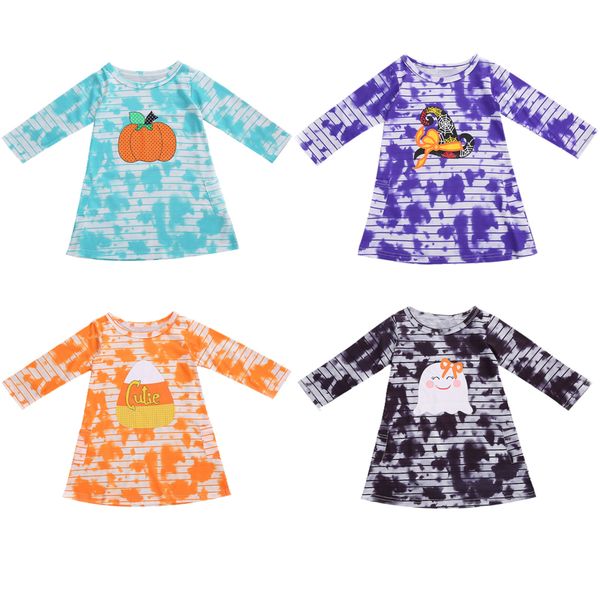 halloween tie-dye printed baby girls dress long sleeve cartoon print knee length a-line dress 4 colors, White
halloween tie-dye printed baby girls dress long sleeve cartoon print knee length a-line dress 4 colors, White