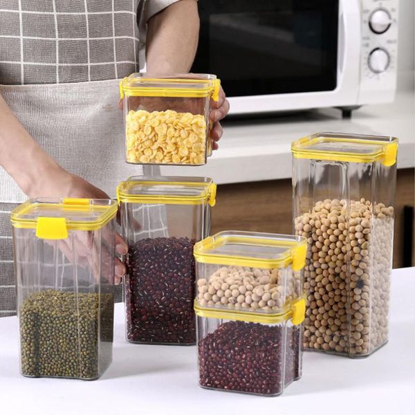 storage bottles & jars 700/1300/1800ml food container plastic kitchen refrigerator noodle box multigrain tank transparent sealed
storage bottles & jars 700/1300/1800ml food container plastic kitchen refrigerator noodle box multigrain tank transparent sealed
