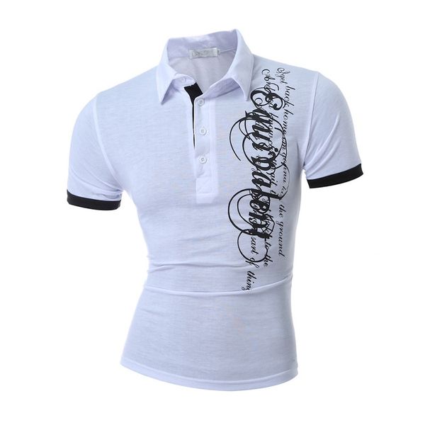summer fashion trend clothing men's lapel letter printing slim casual polo shirt short-sleeved t-shirt men's clothing, White;black
summer fashion trend clothing men's lapel letter printing slim casual polo shirt short-sleeved t-shirt men's clothing, White;black