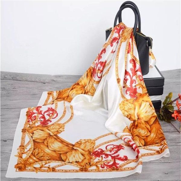 scarves fashion shawl for women floral print satin silk hijab scarf female 90x90cm square kerchief head scarfs ladies, Blue;gray
scarves fashion shawl for women floral print satin silk hijab scarf female 90x90cm square kerchief head scarfs ladies, Blue;gray
