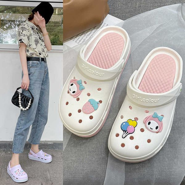 eva hole shoes female summer lovely girl's fashion outside wear non slip nurse's work bag beach head sandals, Black
eva hole shoes female summer lovely girl's fashion outside wear non slip nurse's work bag beach head sandals, Black
