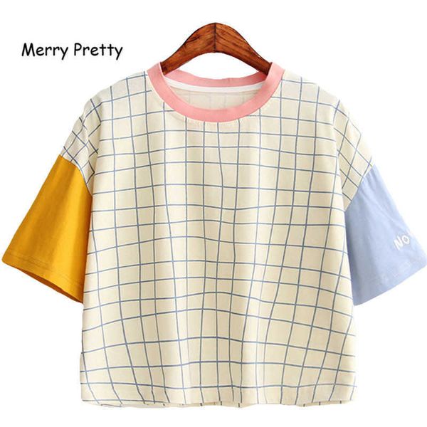 merry pretty t-shirt women letter embroidery plaid t shirt short sleeve patchwork design tee casual sweet funny cotton tshirts 210526, White
merry pretty t-shirt women letter embroidery plaid t shirt short sleeve patchwork design tee casual sweet funny cotton tshirts 210526, White
