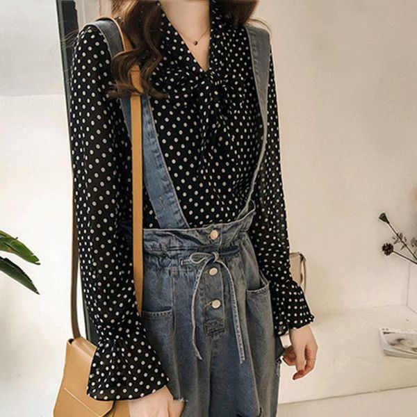 women's blouses & shirts female chiffon women long sleeve polka dot v-neck casual bow tie fashion 2021 summer elegant clothing #yl10, White
women's blouses & shirts female chiffon women long sleeve polka dot v-neck casual bow tie fashion 2021 summer elegant clothing #yl10, White