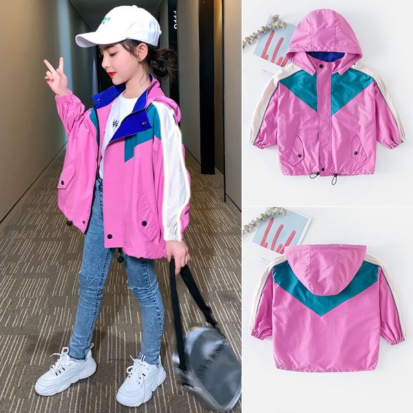 casual kids autumn girls clothes color block reflective jackets outerwear coats children outer garment hooded jacket trench coat, White
casual kids autumn girls clothes color block reflective jackets outerwear coats children outer garment hooded jacket trench coat, White