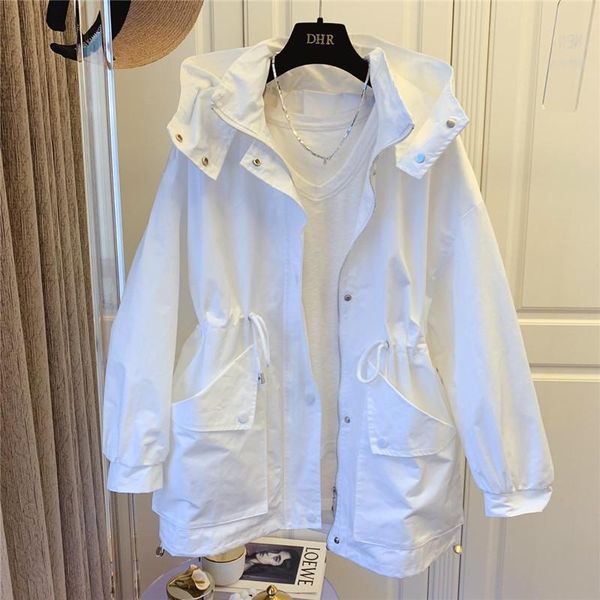 women's trench coats 2021 autumn women coat long sleeve causal windbreaker famale loose hooded with zipper outerwear 4xlc, Tan;black
women's trench coats 2021 autumn women coat long sleeve causal windbreaker famale loose hooded with zipper outerwear 4xlc, Tan;black