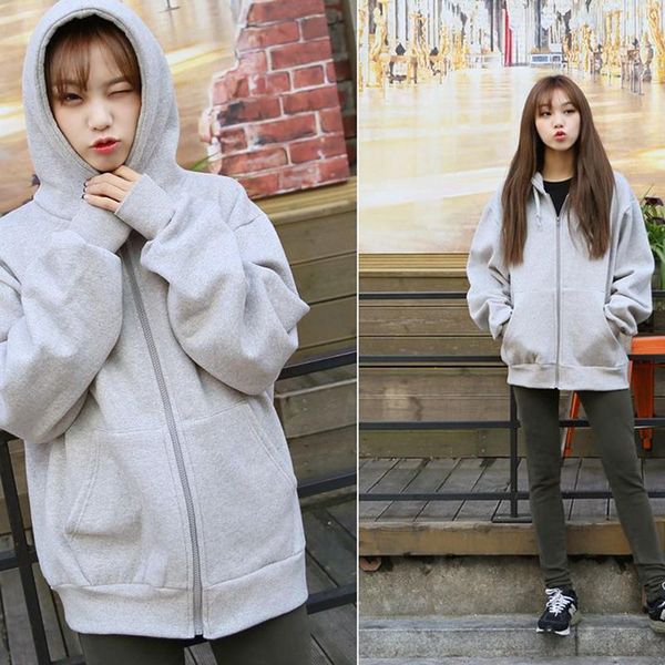 autumn spring fashion hooded outwear hoodies women casual long sleeve zip-up loose ladies streetwear winter sweatshirts women's &, Black
autumn spring fashion hooded outwear hoodies women casual long sleeve zip-up loose ladies streetwear winter sweatshirts women's &, Black