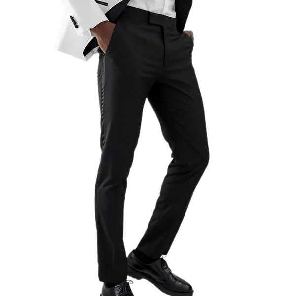 men's suits & blazers black men pants with side satin stripe one piece slim fit classic male trousers official fashion clothes for wedd, White;black
men's suits & blazers black men pants with side satin stripe one piece slim fit classic male trousers official fashion clothes for wedd, White;black