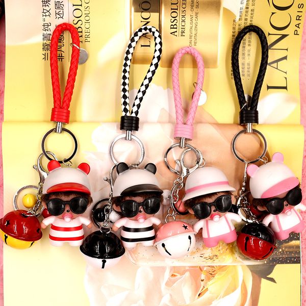 fashion accessories cute cartoon sunglasses qiqi doll keychain metal car chain, Silver
fashion accessories cute cartoon sunglasses qiqi doll keychain metal car chain, Silver