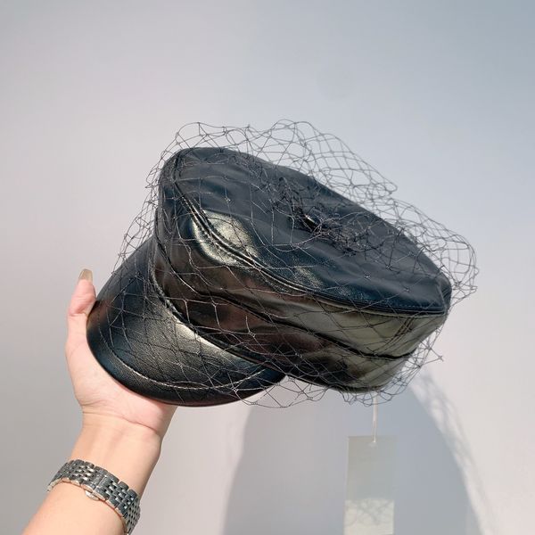 mesh leather d family duck tongue flat beret small fragrance british youth navy cap, Blue;gray
mesh leather d family duck tongue flat beret small fragrance british youth navy cap, Blue;gray