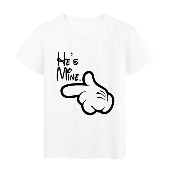 women's t-shirt spring versatile lovers t shirt hw's mine letter printed matching shirts fashion valentine's day t-shirts ame, White
women's t-shirt spring versatile lovers t shirt hw's mine letter printed matching shirts fashion valentine's day t-shirts ame, White