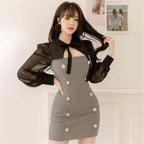 lace korean ladies long sleeve bow holow out night club plaid mini tight dress for women china clothing 210602, Black;gray
lace korean ladies long sleeve bow holow out night club plaid mini tight dress for women china clothing 210602, Black;gray