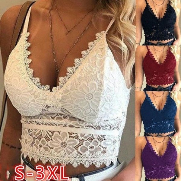 women fashion lace floral bralette blouses v-neck tank crop spaghetti strap ladies camisole plus size s-3xl, Red;black
women fashion lace floral bralette blouses v-neck tank crop spaghetti strap ladies camisole plus size s-3xl, Red;black