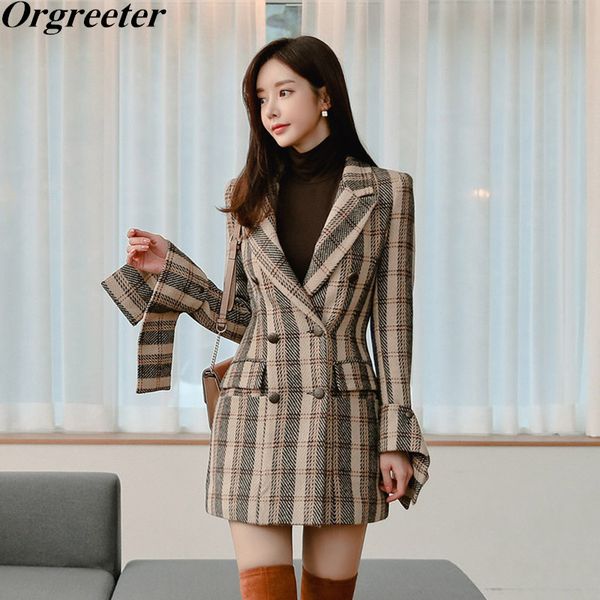 vintage plaid suit coat elegant ladies temperament notched collar patchwork woolen jacket chic removable sleeves slim outwear 210525, Black;brown
vintage plaid suit coat elegant ladies temperament notched collar patchwork woolen jacket chic removable sleeves slim outwear 210525, Black;brown