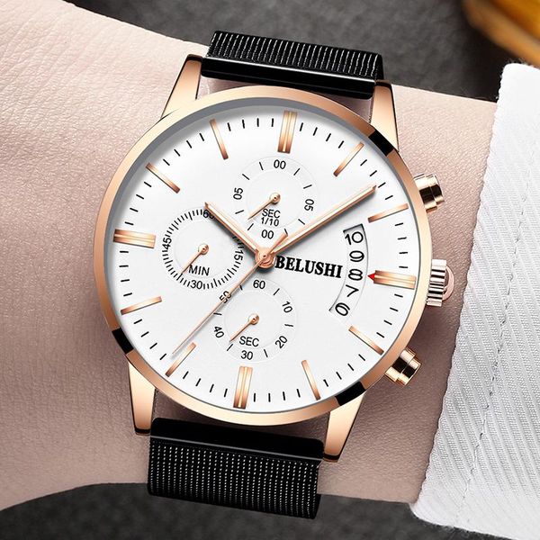 wristwatches mens watch wristwatch clock fashion sport quartz watches men business waterproof chronograph male, Slivery;brown
wristwatches mens watch wristwatch clock fashion sport quartz watches men business waterproof chronograph male, Slivery;brown