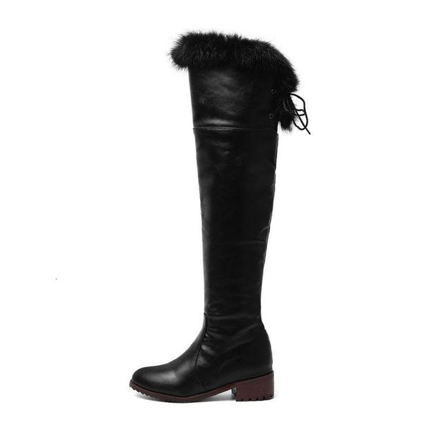 boots coolcept plus size 34-43 winter shoes warm fur women long round toe flats over knee retro botas mujer footwear 9bac, Black
boots coolcept plus size 34-43 winter shoes warm fur women long round toe flats over knee retro botas mujer footwear 9bac, Black