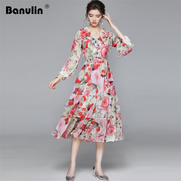 banulin spring autumn runway holiday floral midi dress women's ruffles v-neck puff sleeve sashes boho chiffon vestidos 210603, Black;gray
banulin spring autumn runway holiday floral midi dress women's ruffles v-neck puff sleeve sashes boho chiffon vestidos 210603, Black;gray