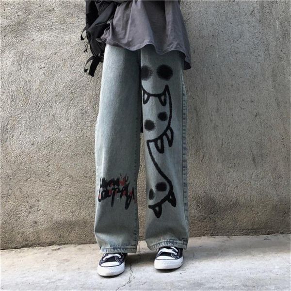 women's jeans cool funny amine girls pants fashion trousers harajuku high street denim bagge autumn korean boyfriend femme, Blue
women's jeans cool funny amine girls pants fashion trousers harajuku high street denim bagge autumn korean boyfriend femme, Blue