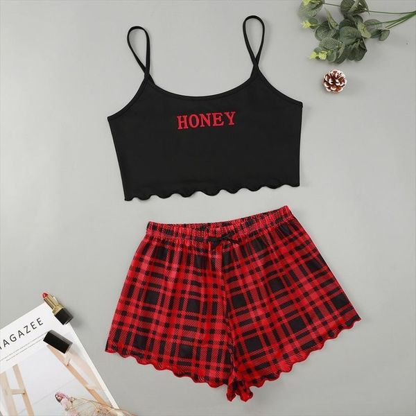 sleep plaid pants womens sleepwears pajamas girls summer sleeveless years pijamas nightwear women, Black;red
sleep plaid pants womens sleepwears pajamas girls summer sleeveless years pijamas nightwear women, Black;red