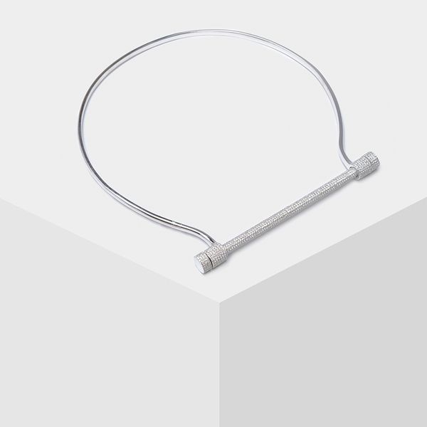 amorita boutique 925 full drill design torques fashion necklace 210506, Silver
amorita boutique 925 full drill design torques fashion necklace 210506, Silver