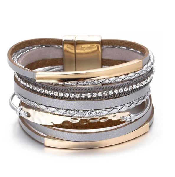 link, chain ylwhjj brand metal bar charm leather bracelets for women trendy boho braided rope wide multilayer wrap bracelet jewelry, Black
link, chain ylwhjj brand metal bar charm leather bracelets for women trendy boho braided rope wide multilayer wrap bracelet jewelry, Black