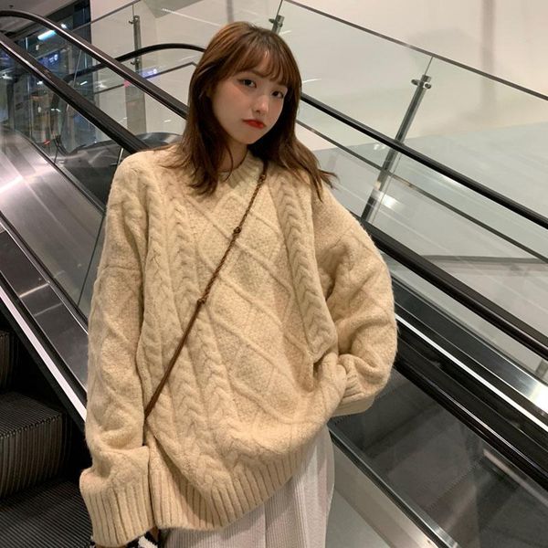 winter sweater women korean preppy style girl cute pullover sweet solid o-neck loose casual thick women's sweaters, White;black
winter sweater women korean preppy style girl cute pullover sweet solid o-neck loose casual thick women's sweaters, White;black