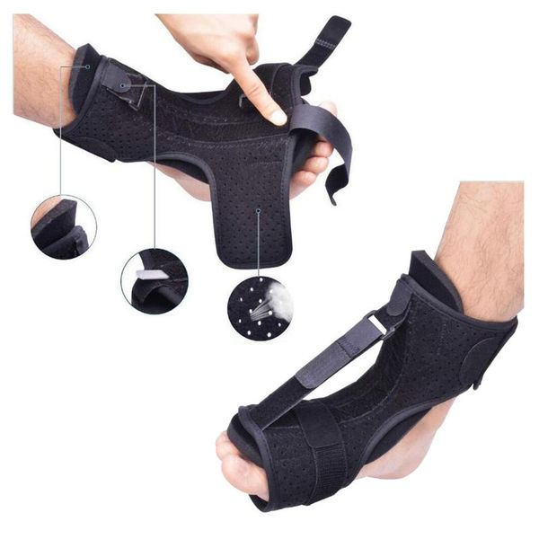 sports protective gear foot drop toe corrector plantar fasciitis night splint brace for heel pain relief adjustable #m ankle support, Blue;black
sports protective gear foot drop toe corrector plantar fasciitis night splint brace for heel pain relief adjustable #m ankle support, Blue;black