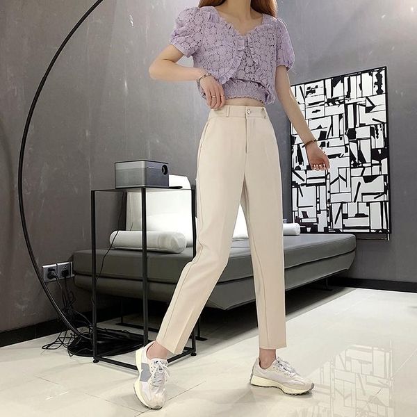 women's pants & capris harem summer thin casual radish high waist 2021 large size suit women cropped, Black;white
women's pants & capris harem summer thin casual radish high waist 2021 large size suit women cropped, Black;white