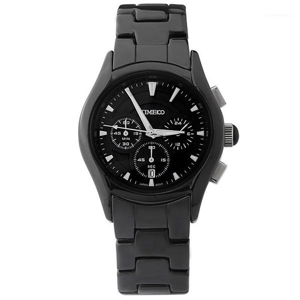 wristwatches time100 fashion men's three subdial auto date black ceramic strap quartz business casual wrist watches for men clock, Slivery;brown
wristwatches time100 fashion men's three subdial auto date black ceramic strap quartz business casual wrist watches for men clock, Slivery;brown