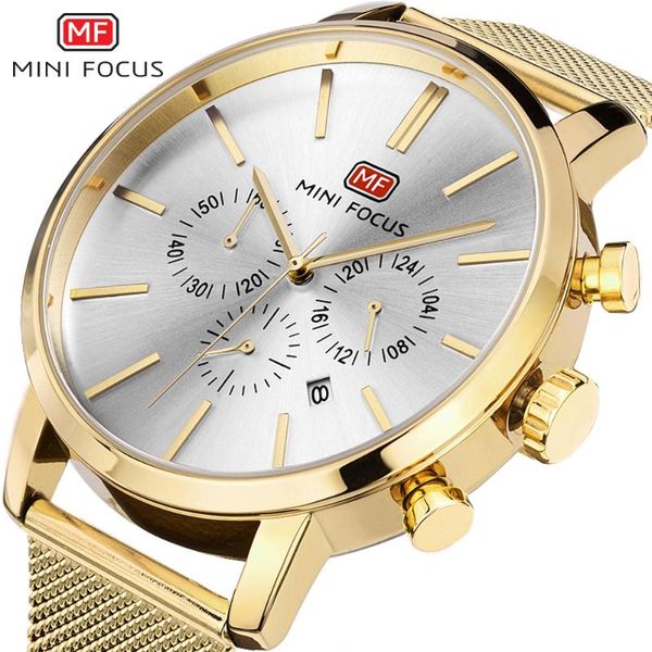 chronograph men's quartz-watch stainless steel mesh band gold watch slim men watches multi-function sports relogio wristwatches, Slivery;brown
chronograph men's quartz-watch stainless steel mesh band gold watch slim men watches multi-function sports relogio wristwatches, Slivery;brown