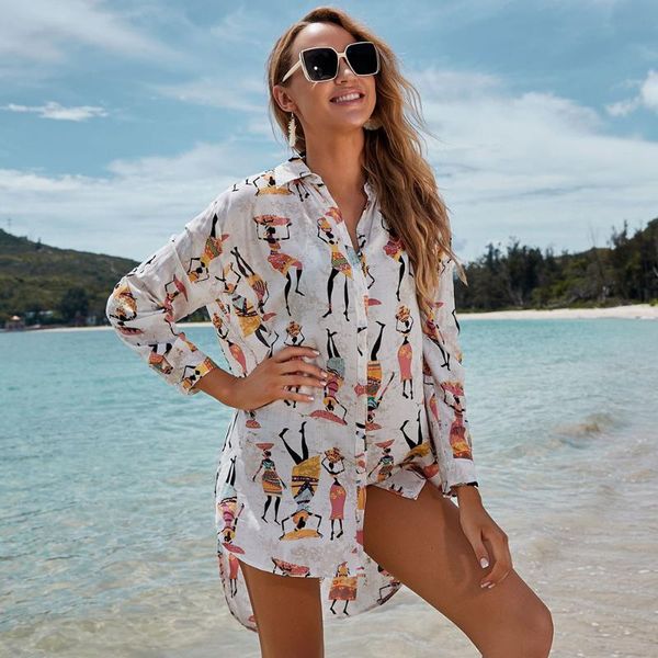 women's swimwear 2021 beach cover up print bikini women cardigan summer dress ladies tunics swimsuit ups beachwear, White;black
women's swimwear 2021 beach cover up print bikini women cardigan summer dress ladies tunics swimsuit ups beachwear, White;black