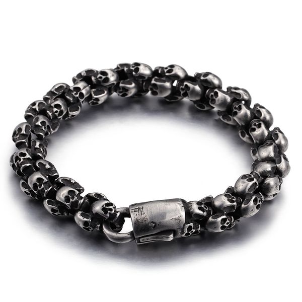 kalen punk skull bracelets men stainless steel shiny matte skull charm link chain brecelets male gothic jewelry 2021s, Black
kalen punk skull bracelets men stainless steel shiny matte skull charm link chain brecelets male gothic jewelry 2021s, Black