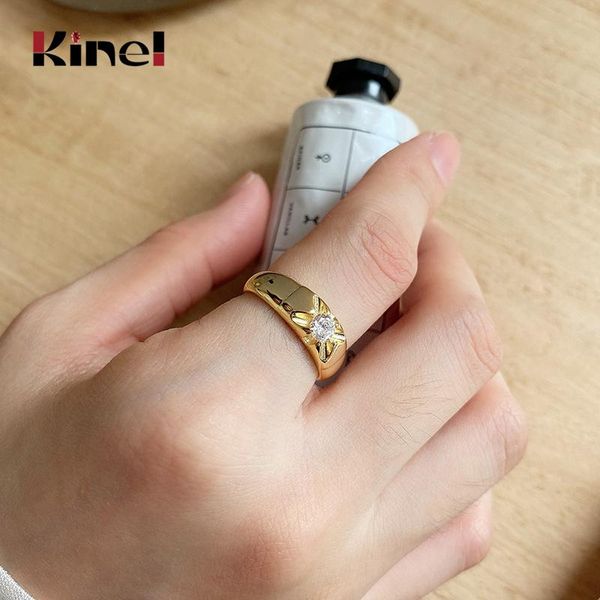 cluster rings kinel fashion 100% real 925 sterling zircon glossy finger ring classic silver jewelry for women wedding christmas gift, Golden;silver
cluster rings kinel fashion 100% real 925 sterling zircon glossy finger ring classic silver jewelry for women wedding christmas gift, Golden;silver