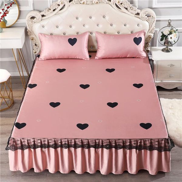 bedding sets 3pcs printed lace bed skirt double single sheet summer washable ice silk mattress cover protection
bedding sets 3pcs printed lace bed skirt double single sheet summer washable ice silk mattress cover protection