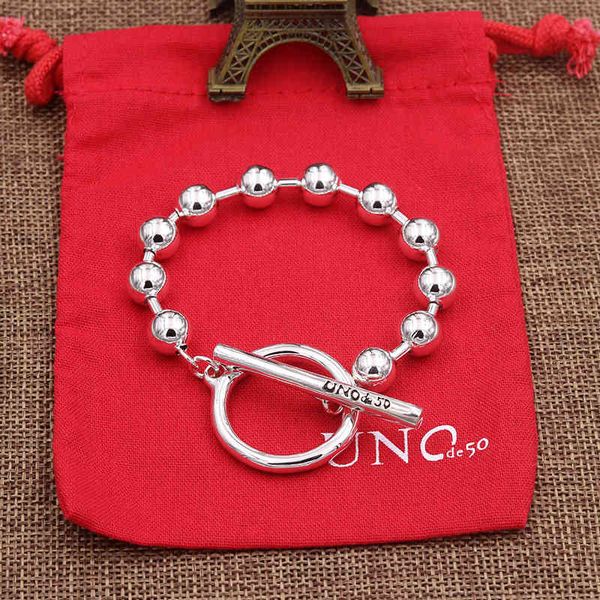 bangles bracelet chao brand unode50 switch silver plated ins simple men's and women's beads, Black
bangles bracelet chao brand unode50 switch silver plated ins simple men's and women's beads, Black