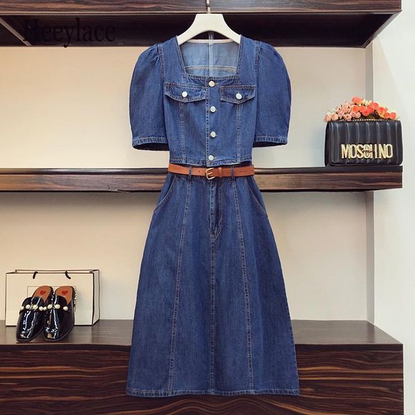 plus size tracksuits women summer good quality vintage two piece set for short sleeve denim and high waist skirts, Black
plus size tracksuits women summer good quality vintage two piece set for short sleeve denim and high waist skirts, Black