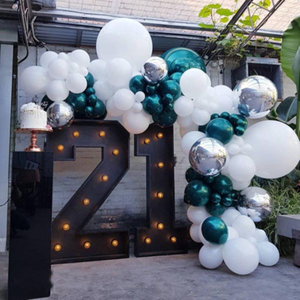 party decoration 103pcs teal blue double balloon white garland arch kit birthday wedding valentine's day anniversary
party decoration 103pcs teal blue double balloon white garland arch kit birthday wedding valentine's day anniversary