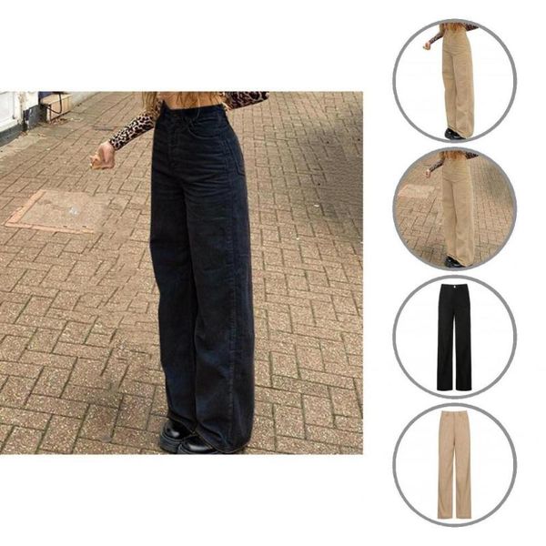 women's pants & capris soft classic ribbed wide leg women trousers breathable casual for daily wear, Black;white
women's pants & capris soft classic ribbed wide leg women trousers breathable casual for daily wear, Black;white
