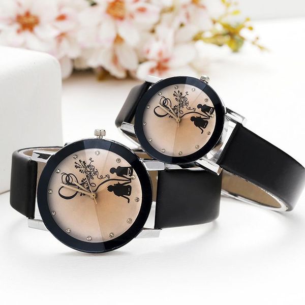 lovers watches creative black view dial leather belt couple wrist watch for women men gift quartz relojes para pareja 2021 wristwatches, Slivery;brown
lovers watches creative black view dial leather belt couple wrist watch for women men gift quartz relojes para pareja 2021 wristwatches, Slivery;brown