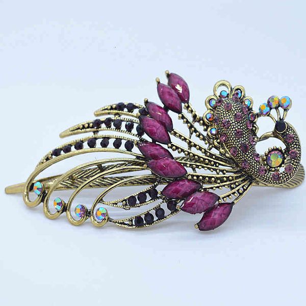 chinese style products zhiying large grab clip hair ornament korean peacock diamond headdress women's curling pointed nose
chinese style products zhiying large grab clip hair ornament korean peacock diamond headdress women's curling pointed nose