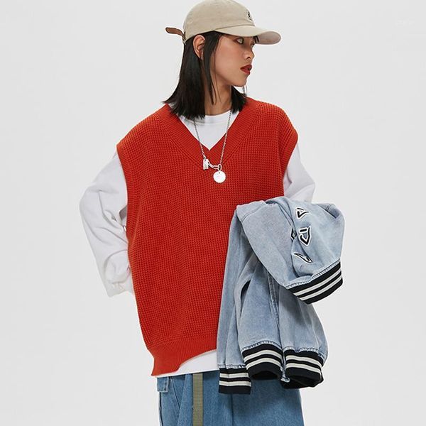 women's sweaters women sweater sleeveless vest v neck knitted streetwear fashion hip hop casual loose outwear back blue orange, White;black
women's sweaters women sweater sleeveless vest v neck knitted streetwear fashion hip hop casual loose outwear back blue orange, White;black