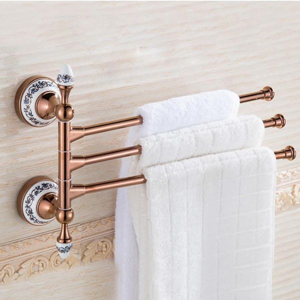 towel racks 3 swivel bars rose gold finish brass bathroom rail rack holder hanger accessories
towel racks 3 swivel bars rose gold finish brass bathroom rail rack holder hanger accessories