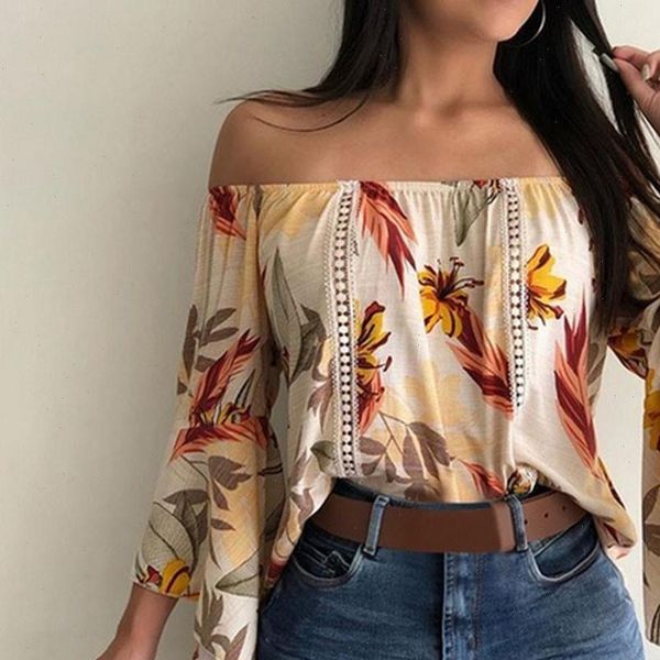boho floral print women shirt slash neck flare sleeve off shoulder beach summer plus size, White
boho floral print women shirt slash neck flare sleeve off shoulder beach summer plus size, White
