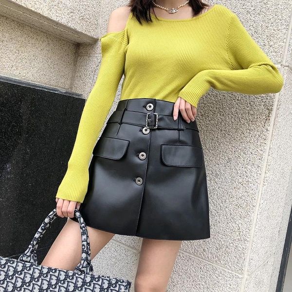 women's shorts lady genuine leather trousers women korean elastic waist green loose skirt femme vintage button belt culottes hakam, White;black
women's shorts lady genuine leather trousers women korean elastic waist green loose skirt femme vintage button belt culottes hakam, White;black