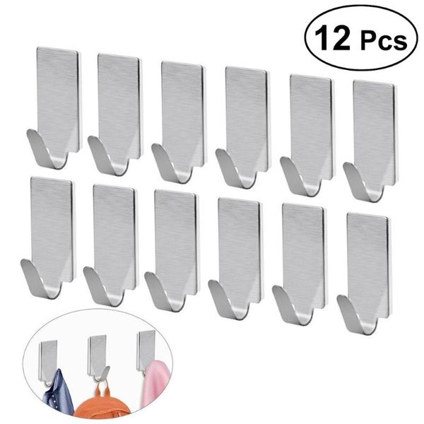 hooks & rails 12pcs adhesive stainless steel towel family robe hanging hats bag key wall hanger
hooks & rails 12pcs adhesive stainless steel towel family robe hanging hats bag key wall hanger