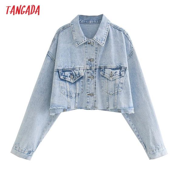 women's jackets tangada women short denim jacket coat turn down collar ladies long sleeve loose oversize boy friend je150, Black;brown
women's jackets tangada women short denim jacket coat turn down collar ladies long sleeve loose oversize boy friend je150, Black;brown