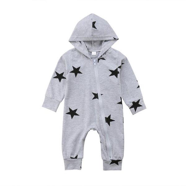 fall autumn 0-24m toddler baby boy girl hooded star print romper gray long sleeve zipper jumpsuit outfits jumpsuits, Blue 
fall autumn 0-24m toddler baby boy girl hooded star print romper gray long sleeve zipper jumpsuit outfits jumpsuits, Blue