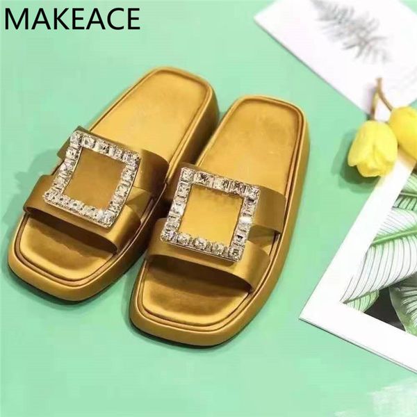pink summer sandals slippers women's square diamond buckle thick bottom crystal beach shoes flipflops for girls slides new 80% off outl, Black
pink summer sandals slippers women's square diamond buckle thick bottom crystal beach shoes flipflops for girls slides new 80% off outl, Black